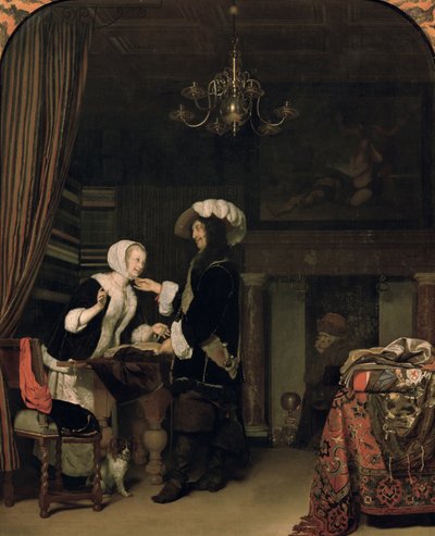 Cavalier in the Shop by Frans van Mieris